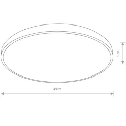 Plafon AGNES ROUND PRO czarny LED 32W 4000K IP44