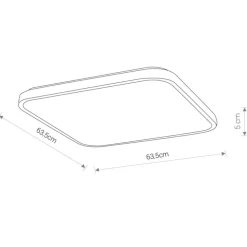 Plafon AGNES SQUARE biały LED 64W 3000K IP44
