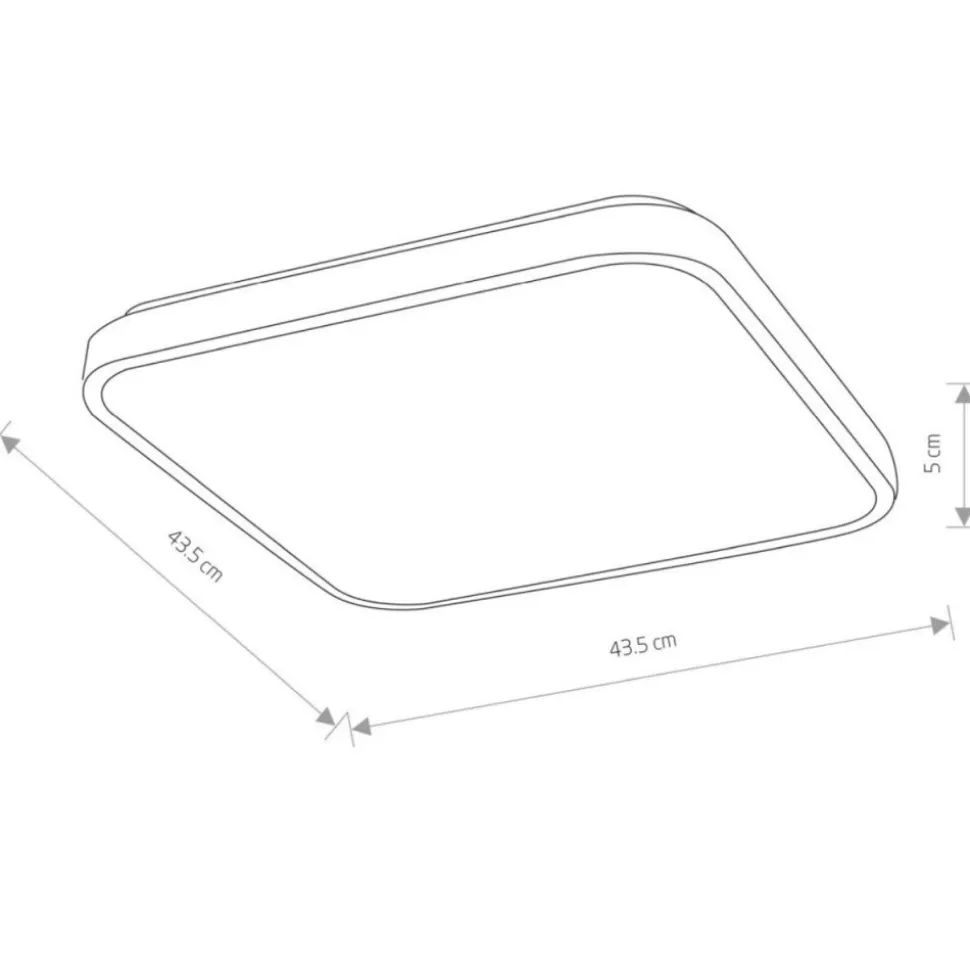 Plafon AGNES SQUARE PRO czarny LED 32W 4000K IP44