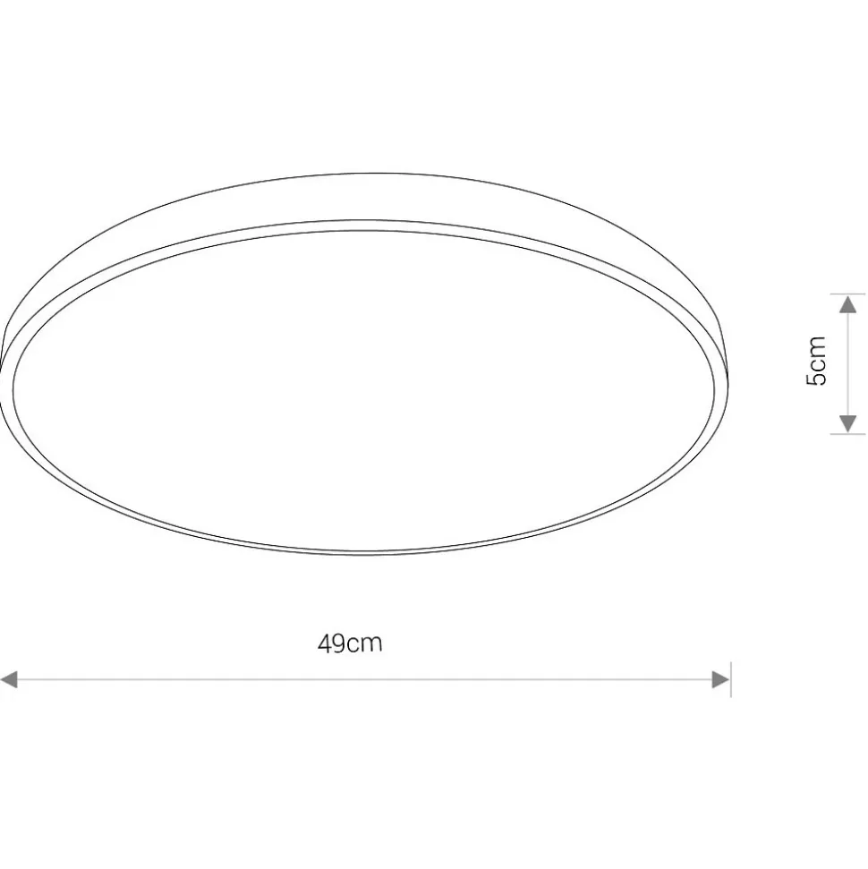 Plafon Łazienkowy AGNES ROUND Czarny 32W LED 4000K IP44 49cm