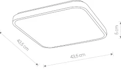 Plafon Łazienkowy AGNES SQUARE Biały 32W LED 3000K IP44 43,5cm