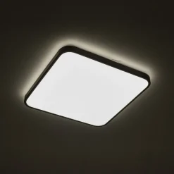 Plafon Łazienkowy AGNES SQUARE Czarny 32W LED 3000K IP44 43,5cm