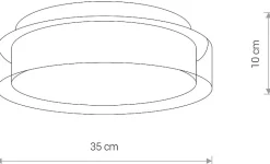 Plafon Łazienkowy PAN Srebrny 17W LED 4000K IP44 35cm