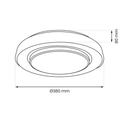 Plafon NAOMI 38 cm 24W LED RGB