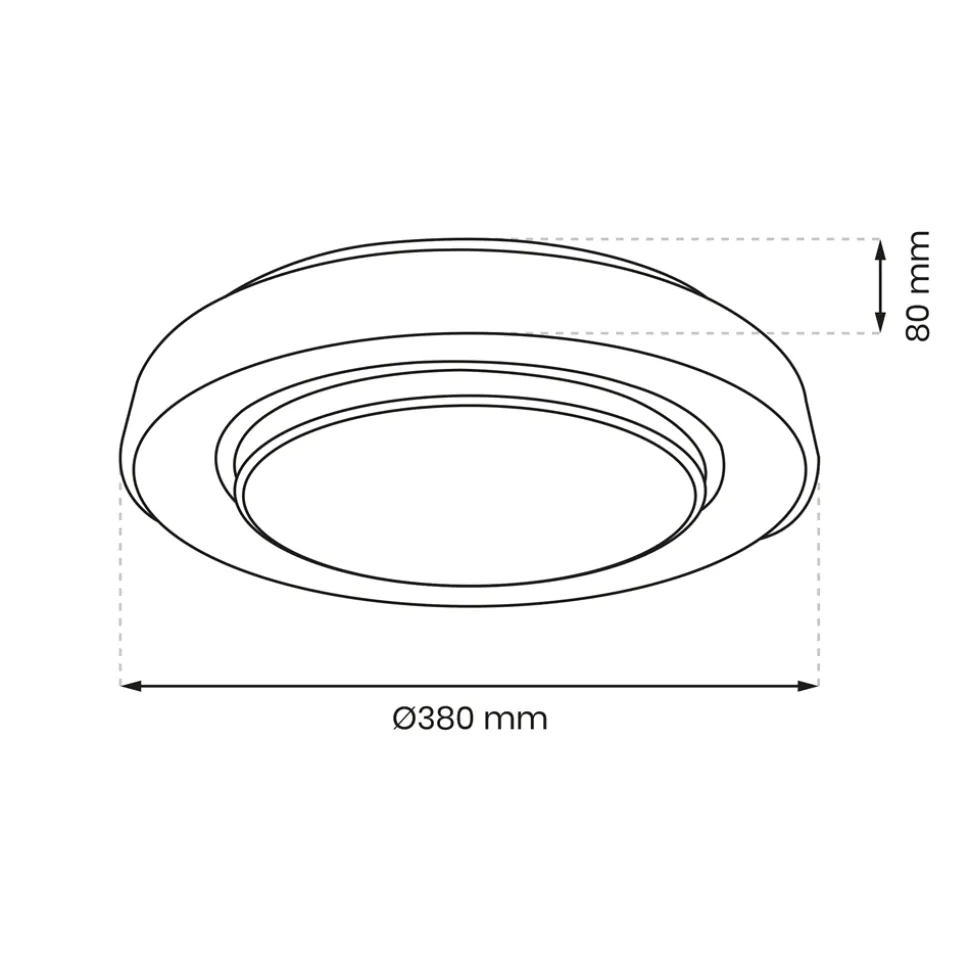 Plafon NAOMI 38 cm 24W LED RGB