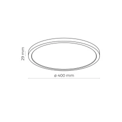 Plafon Sufitowy AQUA Czarny Średni 36W 40cm