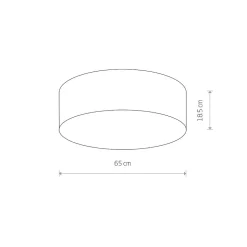 Plafon Sufitowy CAMERON Szary Abażur 4xE27 65cm