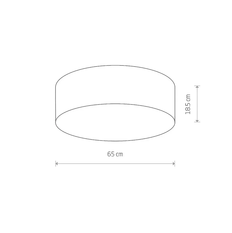 Plafon Sufitowy CAMERON Szary Abażur 4xE27 65cm