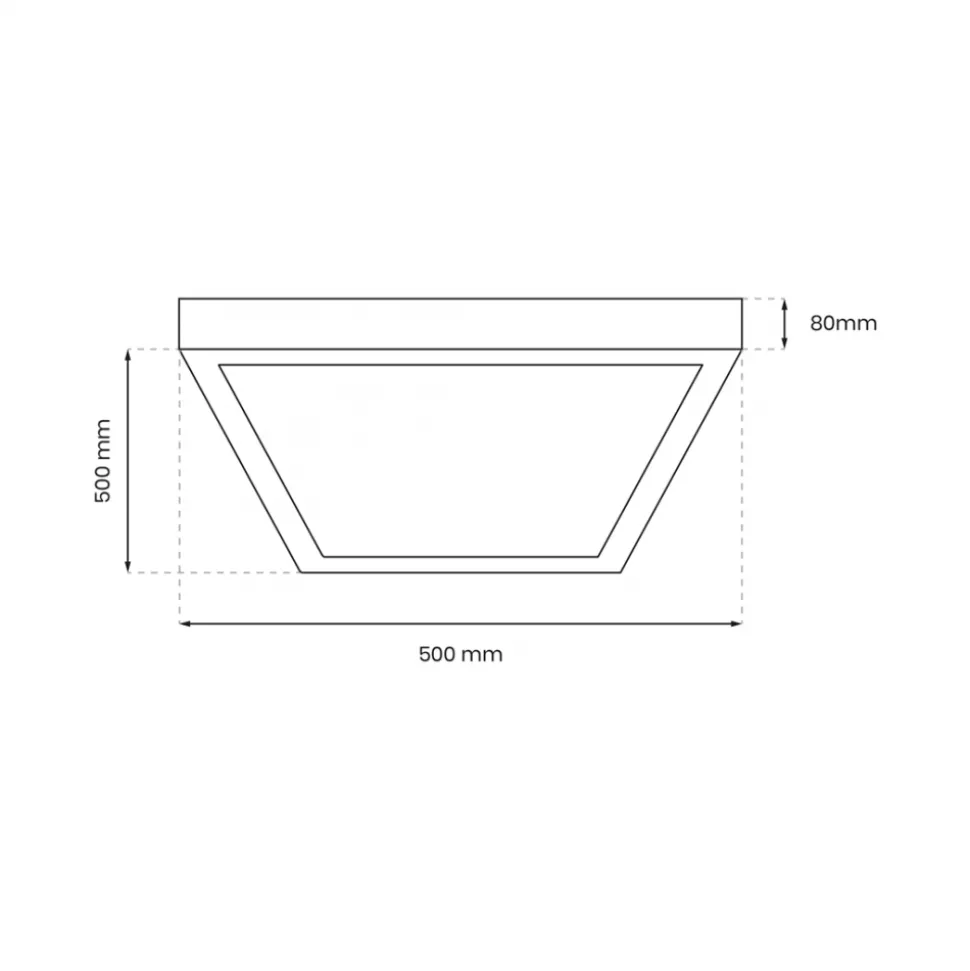 Plafon Sufitowy CASILLA Srebrny 24W LED 4000K 50cm