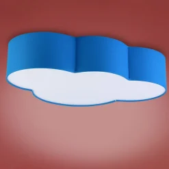 Plafon Sufitowy CLOUD Niebieski Abażur 4xE27