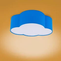 Plafon Sufitowy CLOUD Niebieski Abażur 2xE27