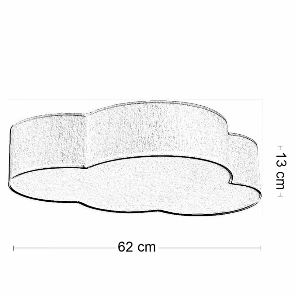 Plafon Sufitowy CLOUD Różowy Pastelowy Abażur 4xE27