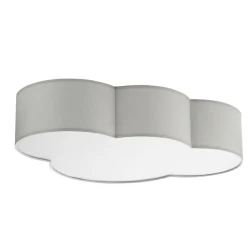 Plafon Sufitowy CLOUD Szary Abażur 4xE27