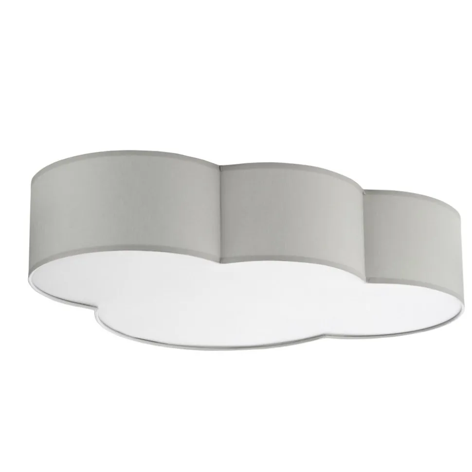 Plafon Sufitowy CLOUD Szary Abażur 4xE27