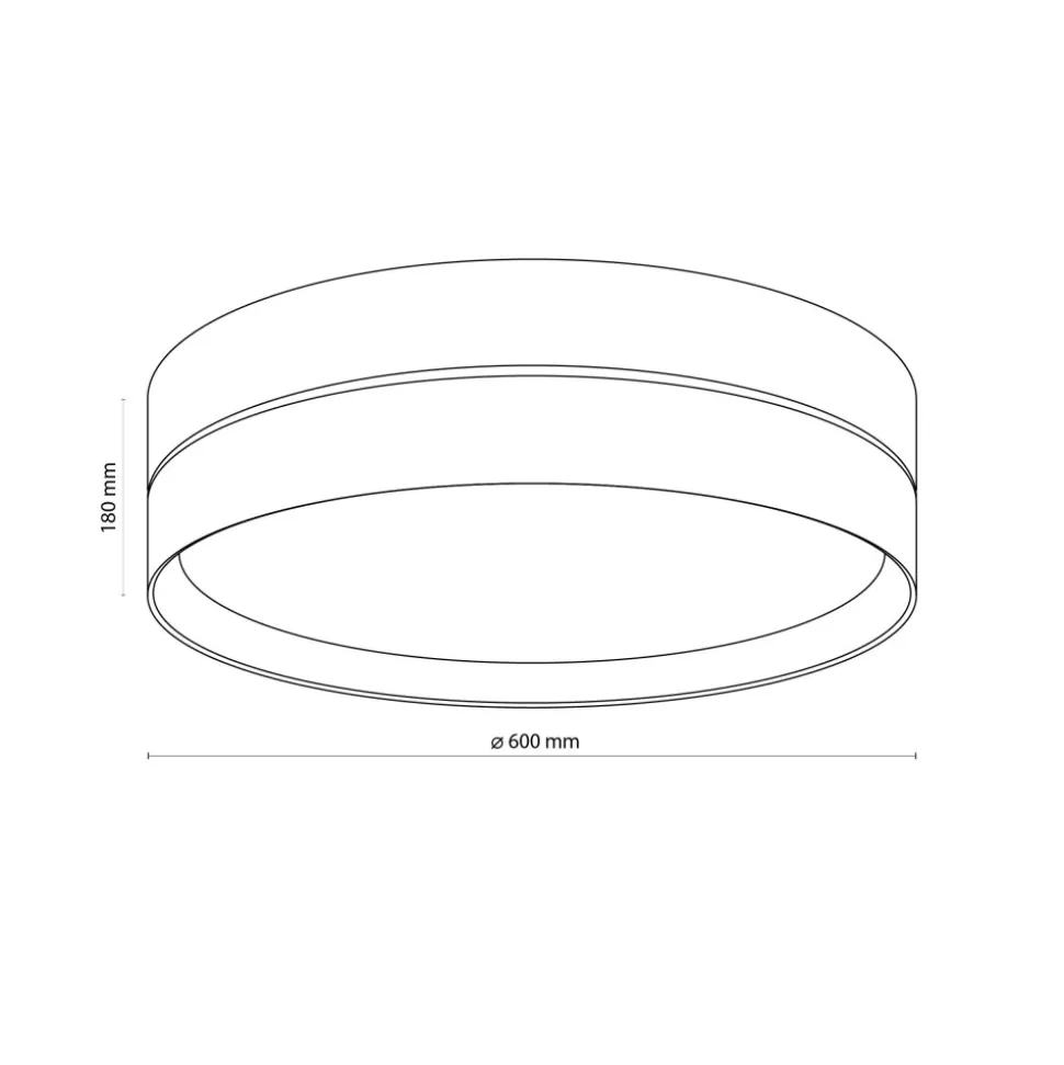 Plafon Sufitowy ECO Beżowy Szary Abażur 4xE27 60cm