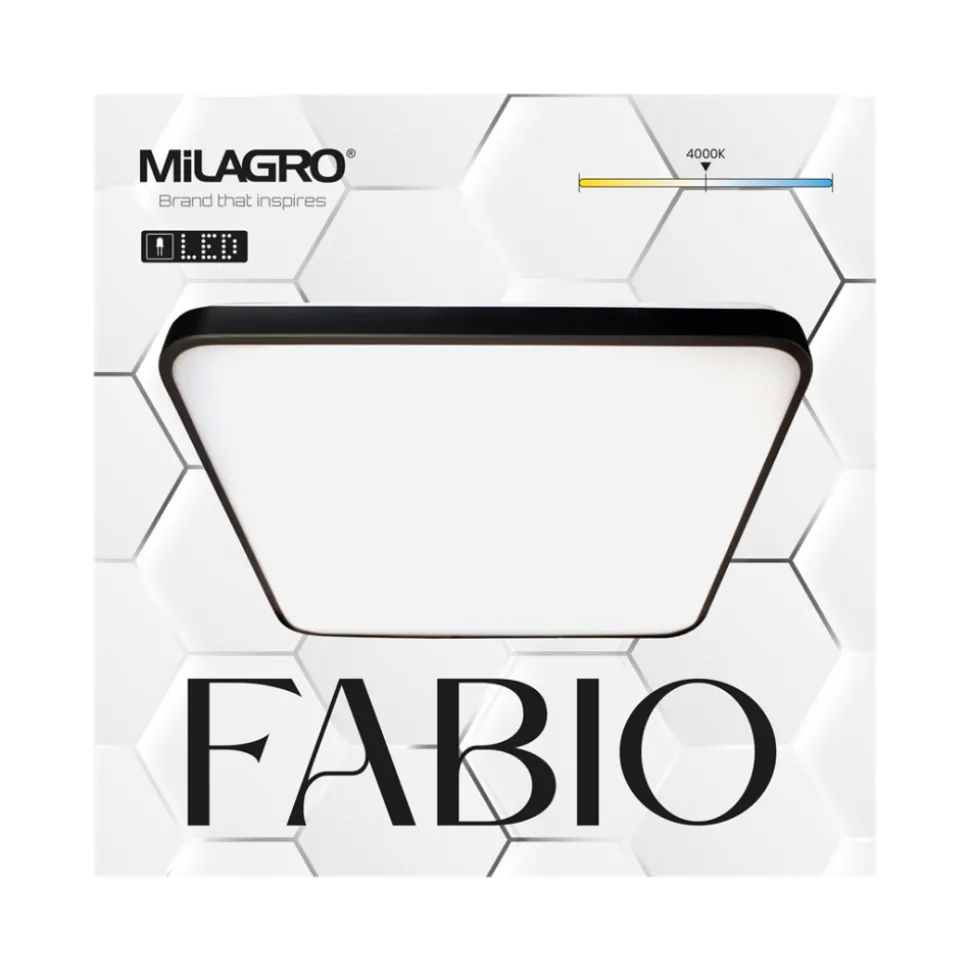 Plafon Sufitowy FABIO Czarny 23W LED 37cm