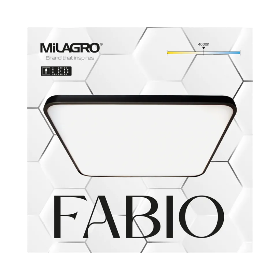 Plafon Sufitowy FABIO Czarny 35W LED 47cm