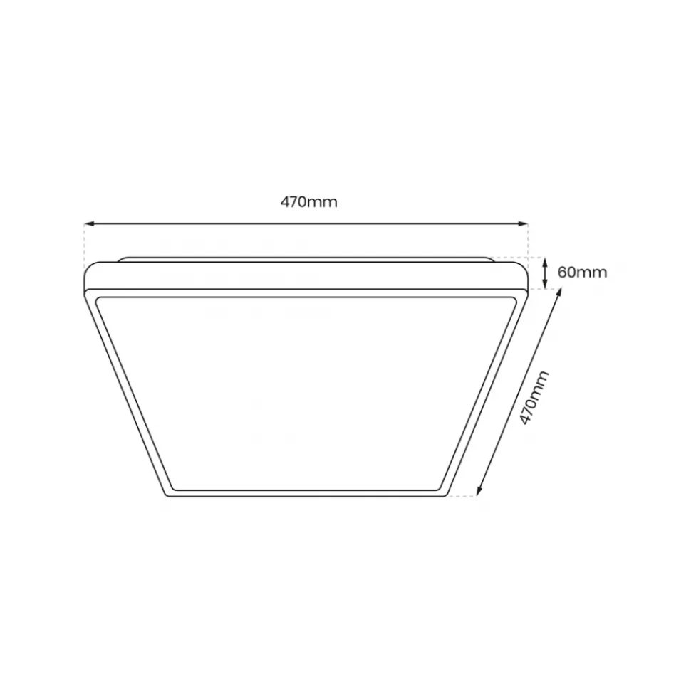 Plafon Sufitowy FABIO Czarny 35W LED 47cm