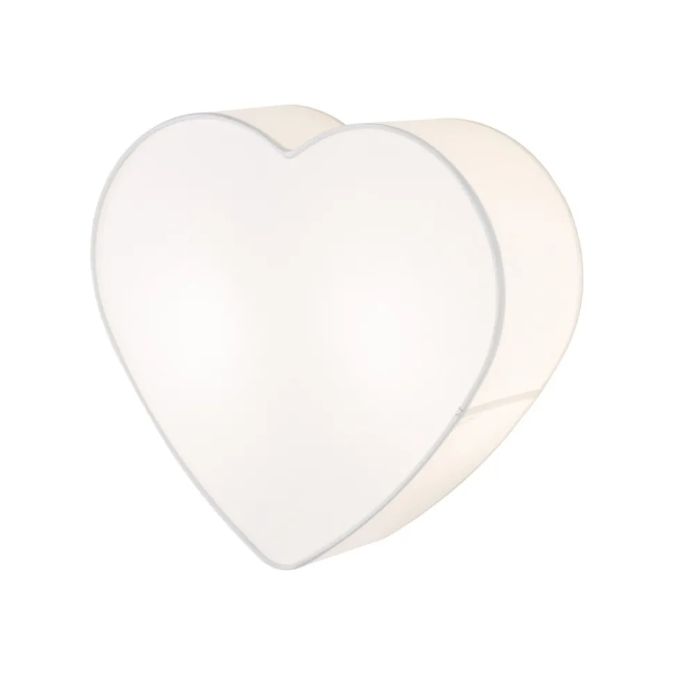 Plafon Sufitowy HEART Biały Abażur 2xE27