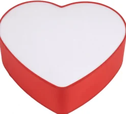 Plafon Sufitowy HEART Czerwony Abażur 2xE27