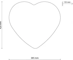 Plafon Sufitowy HEART Czerwony Abażur 2xE27