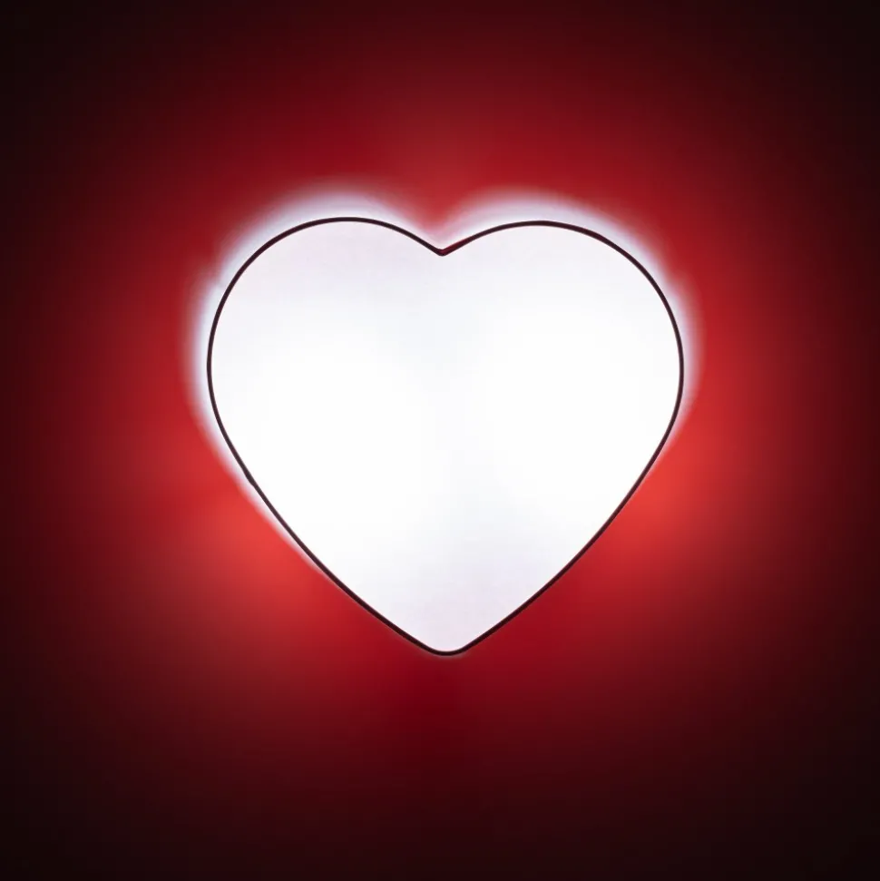 Plafon Sufitowy HEART Czerwony Abażur 2xE27