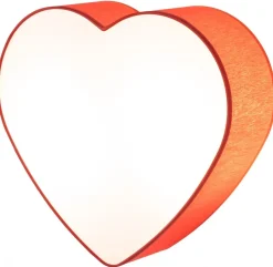 Plafon Sufitowy HEART Czerwony Abażur 2xE27