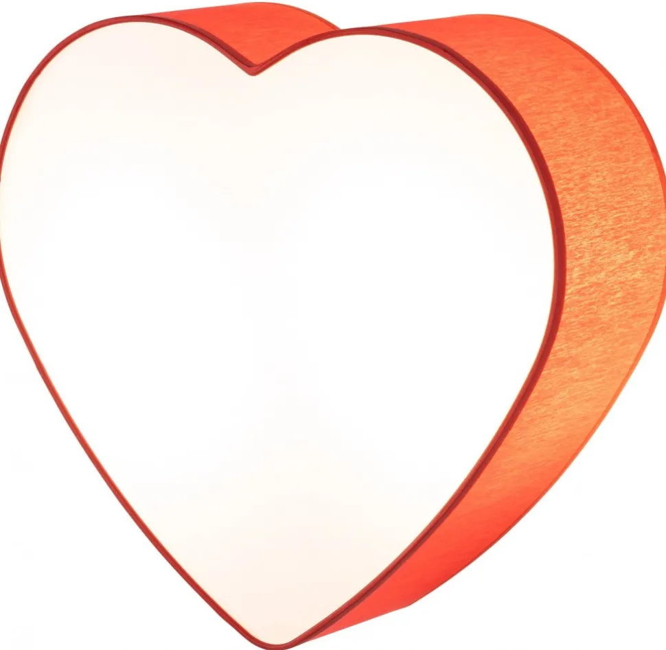 Plafon Sufitowy HEART Czerwony Abażur 2xE27