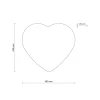 Plafon Sufitowy HEART Szary Abażur 2xE27