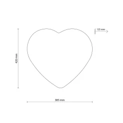 Plafon Sufitowy HEART Szary Abażur 2xE27