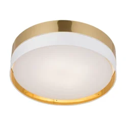 Plafon Sufitowy HILTON Biały Złoty Abażur 4xE27 60cm