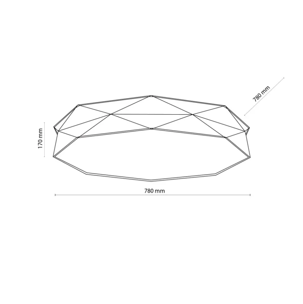 Plafon Sufitowy KANTOOR Beżowy Abażur 7xE27 78cm