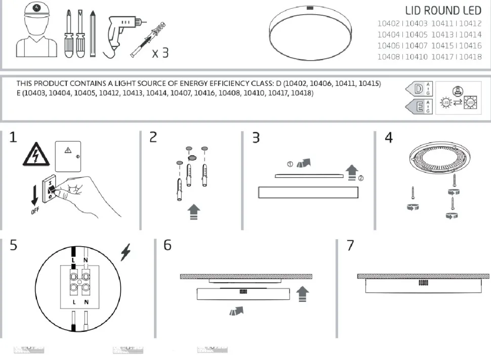 Plafon Sufitowy LID Czarny 15W LED 4000K IP20 11cm
