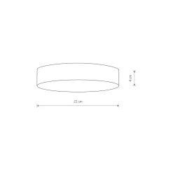 Plafon Sufitowy LID Czarny 35W LED 4000K 21cm