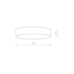 Plafon Sufitowy LID Czarny 35W LED 3000K 21cm