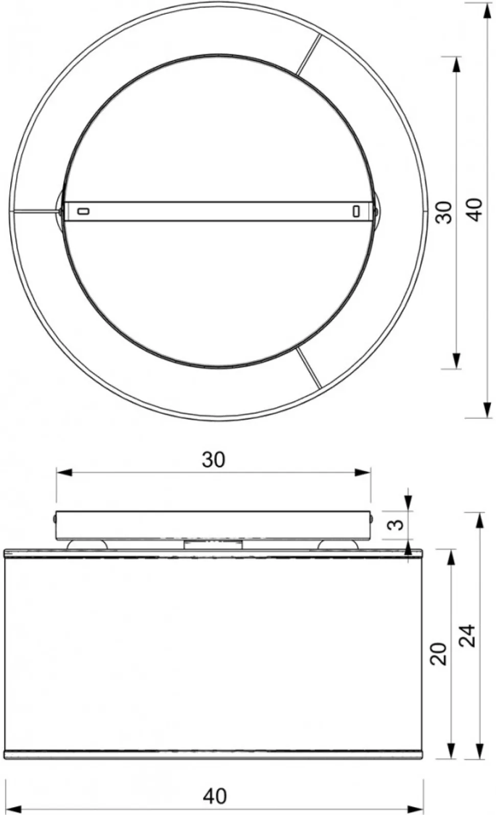Plafon Sufitowy LOFT SHADE Czarny Złoty Klosz z Tworzywa 3xE27 40cm
