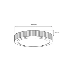 Plafon Sufitowy MIRI Biały 34W LED 49cm