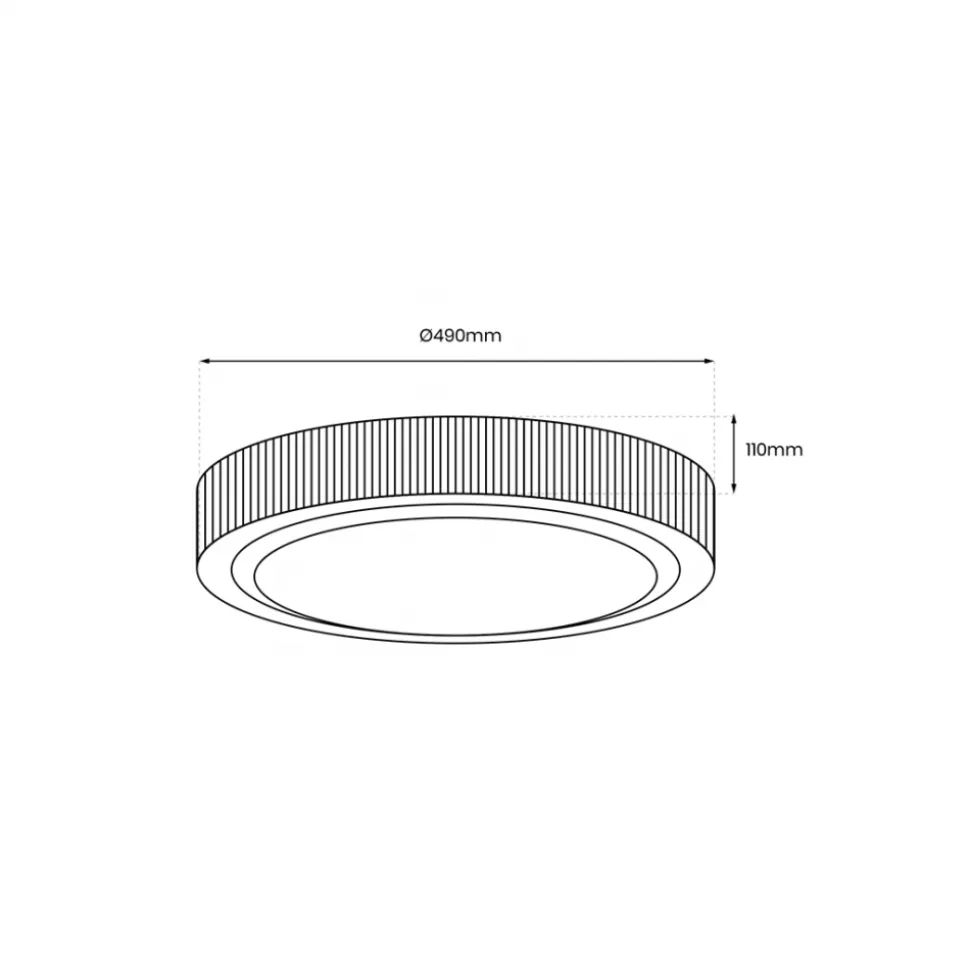 Plafon Sufitowy MIRI Biały 34W LED 49cm