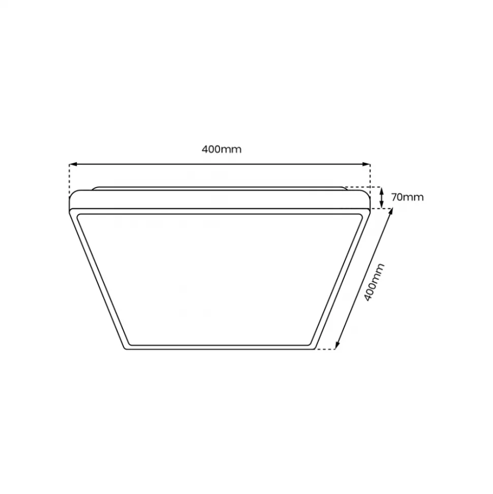 Plafon Sufitowy QUADRO Biały 38W LED 40cm