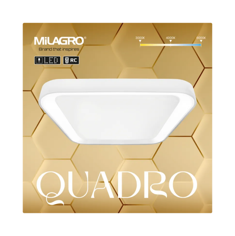Plafon Sufitowy QUADRO Biały 38W LED 40cm