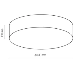 Plafon Sufitowy RONDO Beżowy Abażur 4xE27 60cm