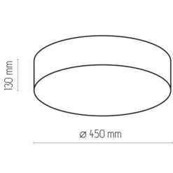 Plafon Sufitowy RONDO Beżowy Abażur 4xE27 45cm