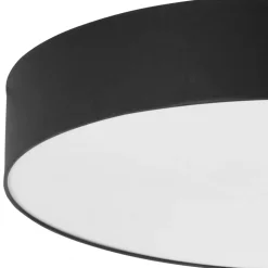 Plafon Sufitowy RONDO Czarny Abażur 6xE27 78cm