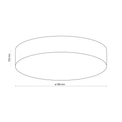 Plafon Sufitowy RONDO LINEN 6xE27 78cm