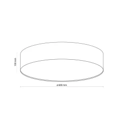 Plafon Sufitowy RONDO Złoty Abażur 4xE27 60cm