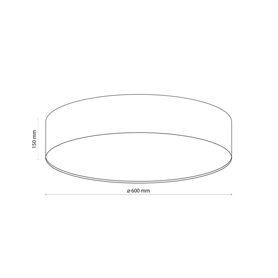 Plafon Sufitowy RONDO Złoty Abażur 4xE27 60cm