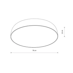 Plafon Sufitowy SATELLITE Kremowy 10xE27 78cm