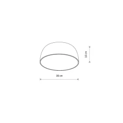 Plafon Sufitowy SATELLITE Czarny 3xE27 38cm Czujnik Ruchu