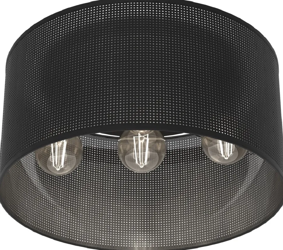 Plafon Sufitowy Sufitowa LOFT SHADE Czarny Klosz z Tworzywa 3xE27 40cm