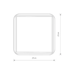 Plafon Sufitowy TAHOE Srebrny 2xE27 IP44 25cm